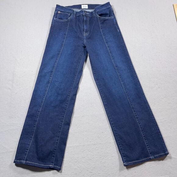 Hudson Jeans Women 28 Rosie High-Rise Wide Leg Crop Feather Dark Wash‎ - Picture 1 of 11